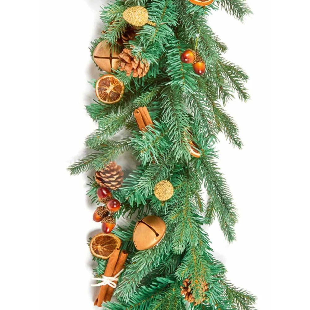 Premier Decorations 180cm Orange & Pinecone Garland