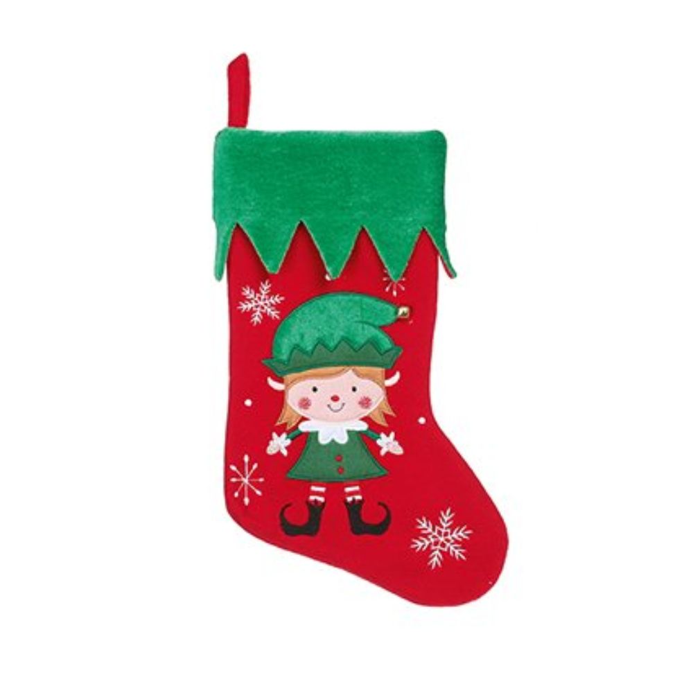Premier Decorations 45cm Elf Stocking (Choice of 2)