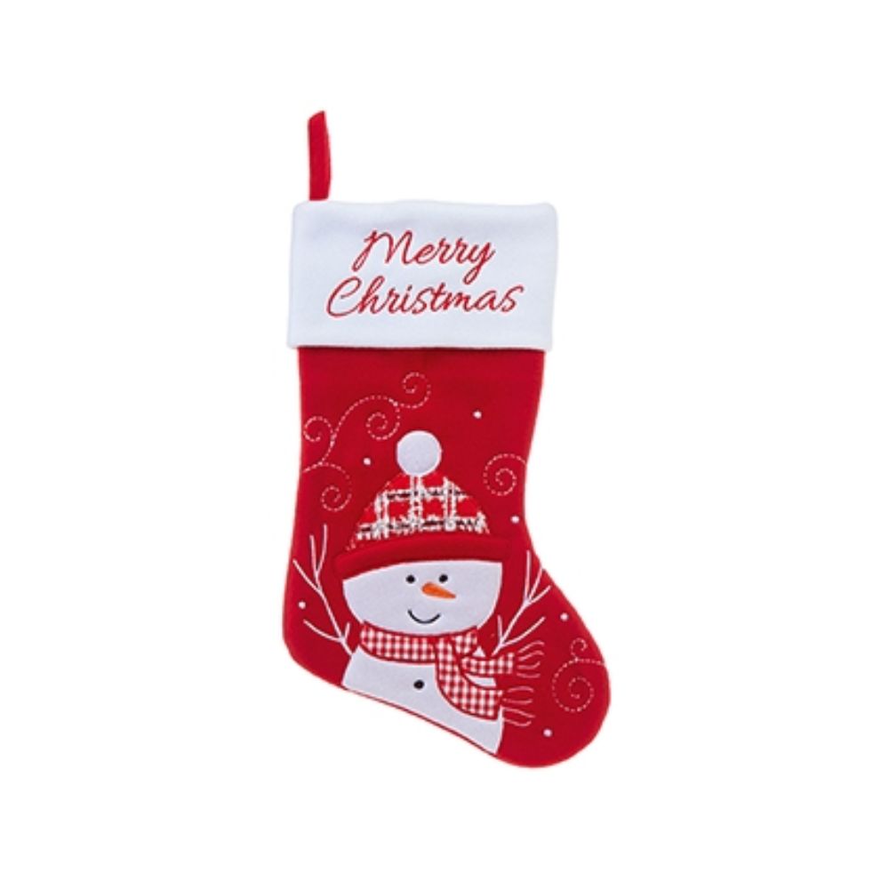 Premier Decorations 45cm Red & White Stocking (Choice of 2)