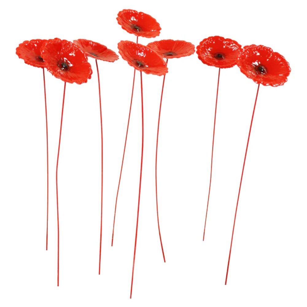 Primus 30cm Small Metal Poppy Garden Stake