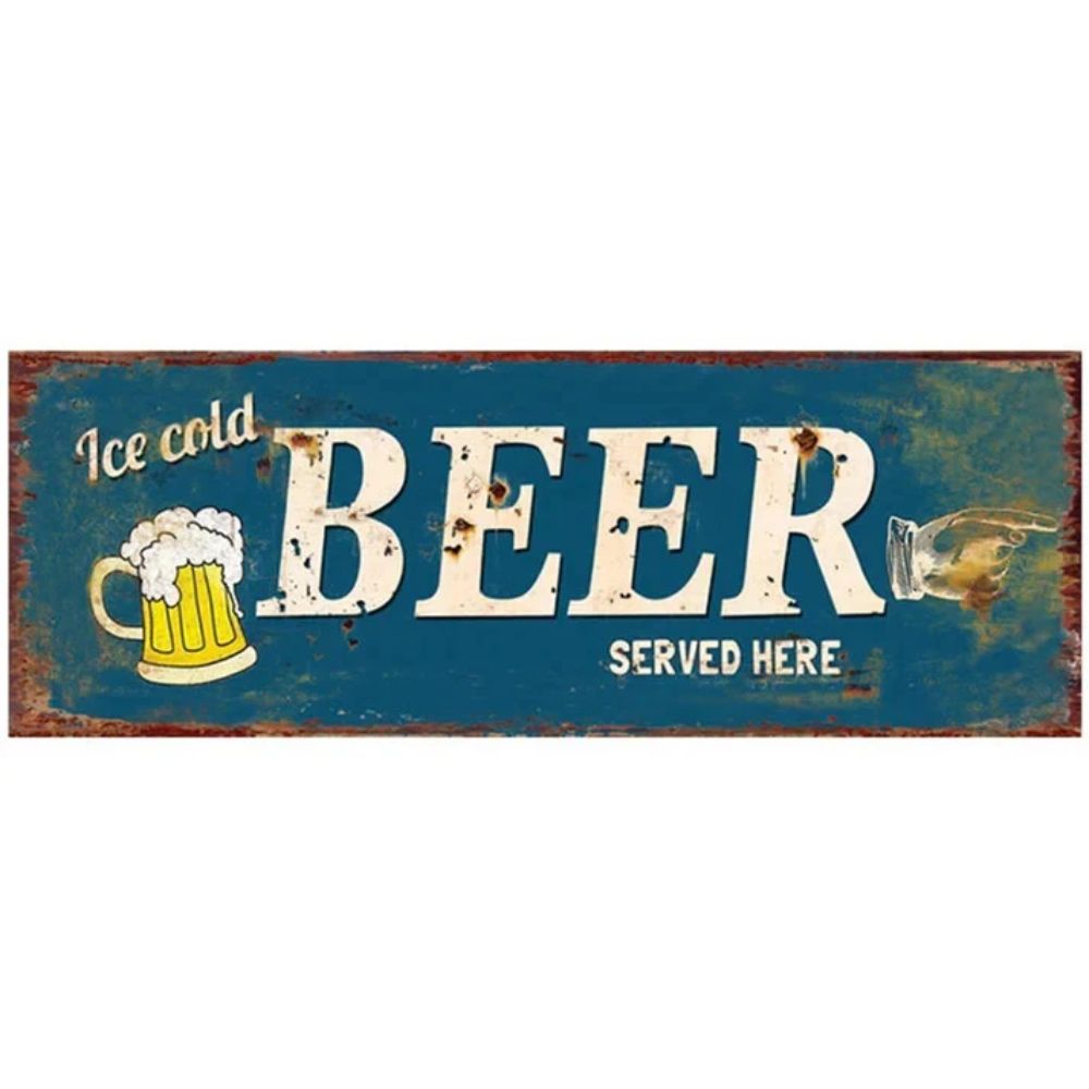 Primus Beer Served Here Hanging Metal Sign