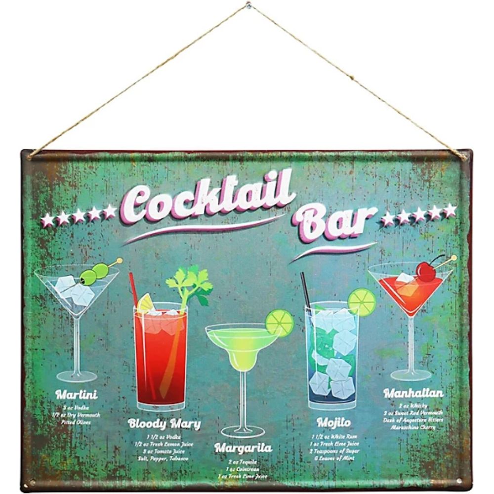 Primus Cocktail Bar Hanging Metal Wall Sign