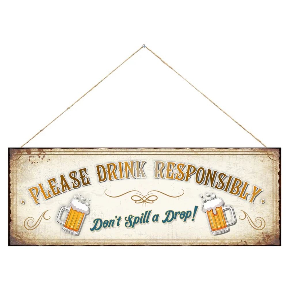 Primus Drink Responsibly Hanging Wall Sign - Old Railway Line Garden Centre