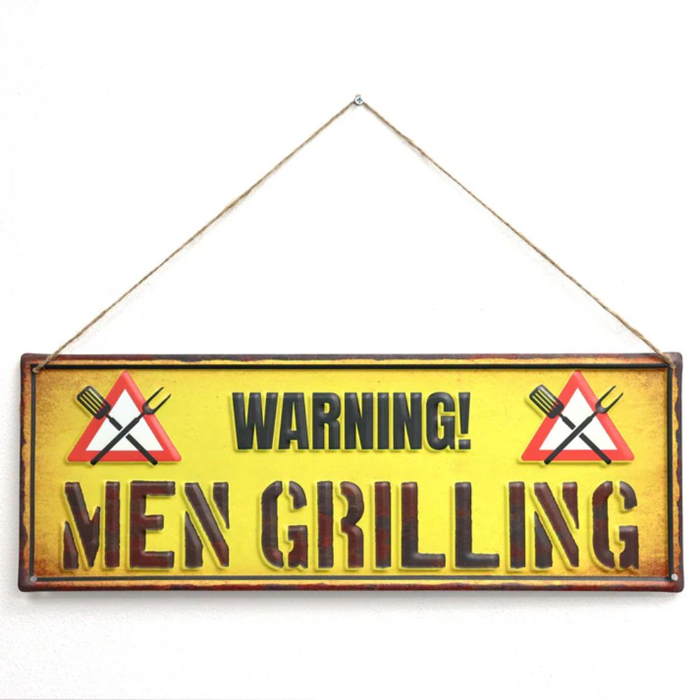 Primus Men Grilling Hanging Metal Wall Sign