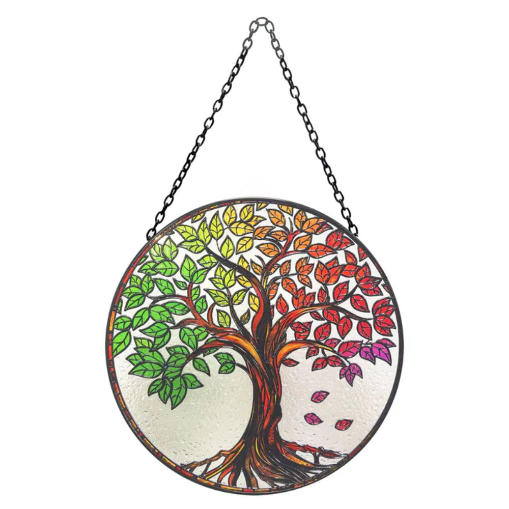 Primus Stained Glass Hanging Tree Of Life Suncatcher