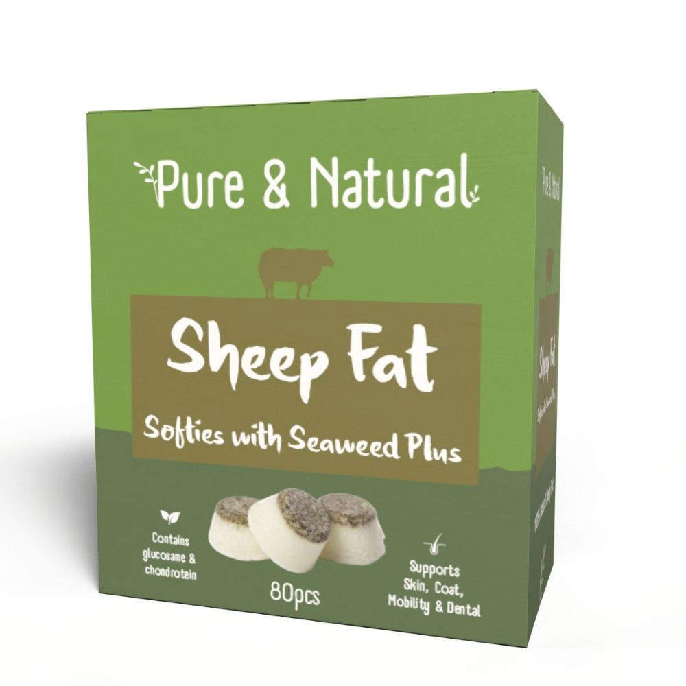 Pure & Natural Sheep Fat Softies with Seaweed - 80 Pack