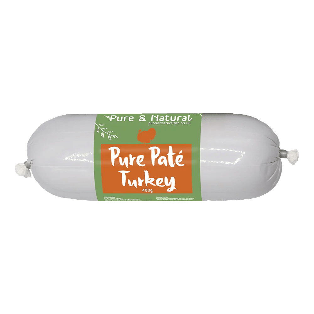 Pure & Natural 400g Turkey Pate Sausage for Dogs - Old Railway Line Garden Centre