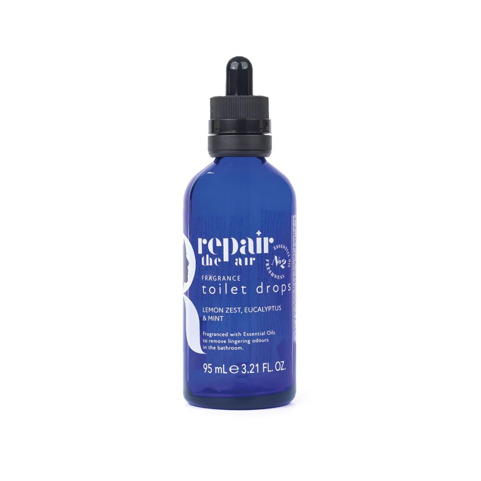 Repair The Air 95ml Eucalyptus Blue Bottle Toilet Drop Freshener - 507090 - Old Railway Line Garden Centre