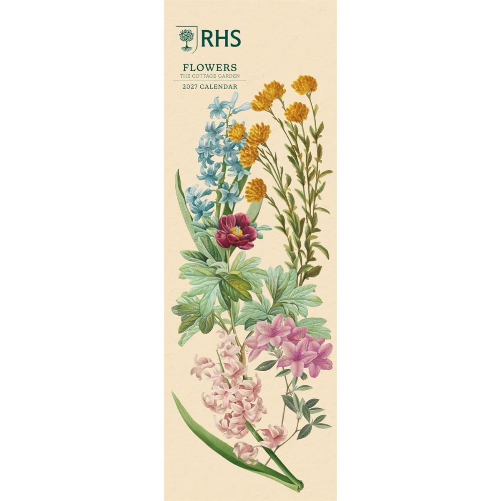 RHS Flowers 2027 Slim Wall Calendar