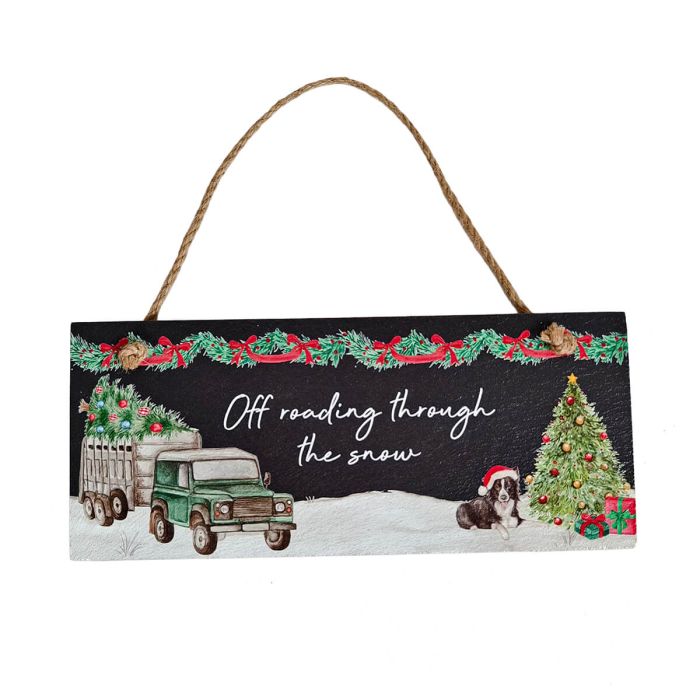 Richard Langs 24cm Christmas Farm Animals & Landy Plaque