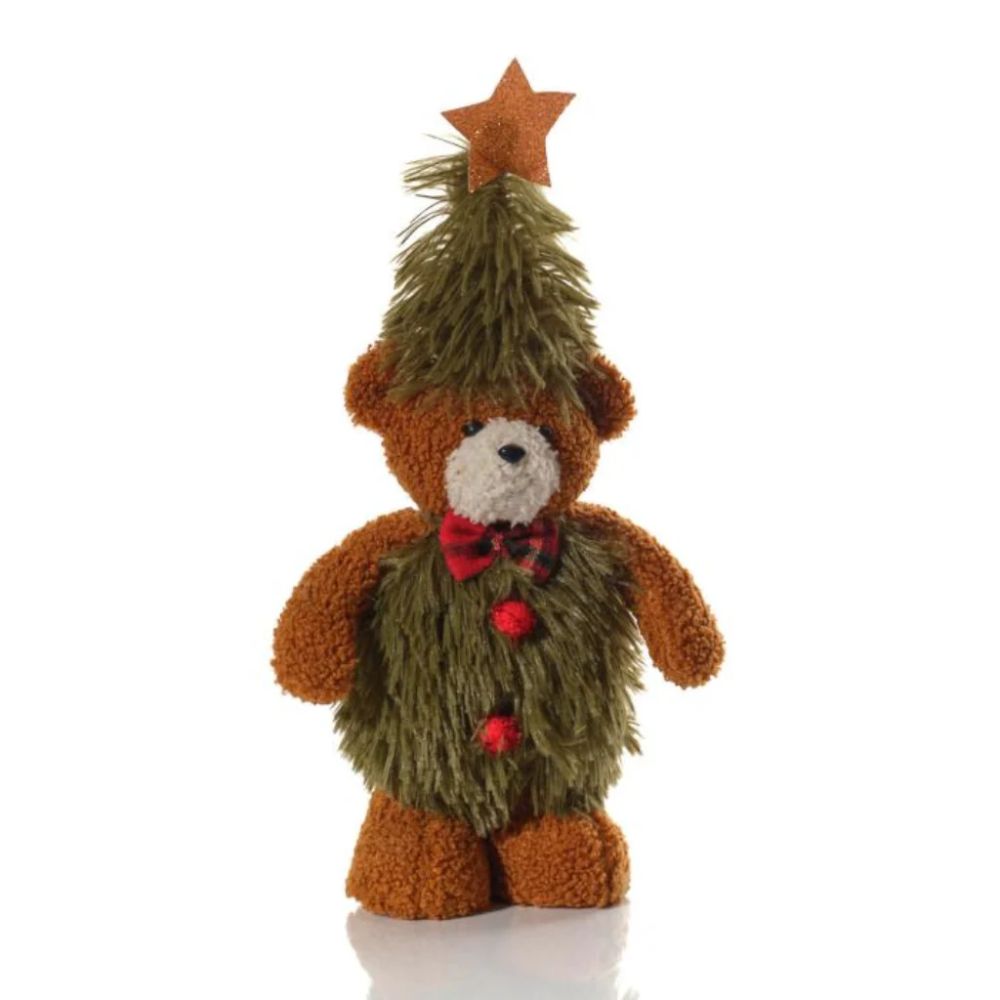 Richard Langs 38cm Christmas Tree Standing Bear Ornament