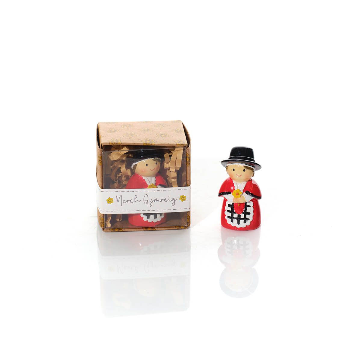 Richard Langs 5cm Traditional Welsh Lady Keepsake with Gift Box