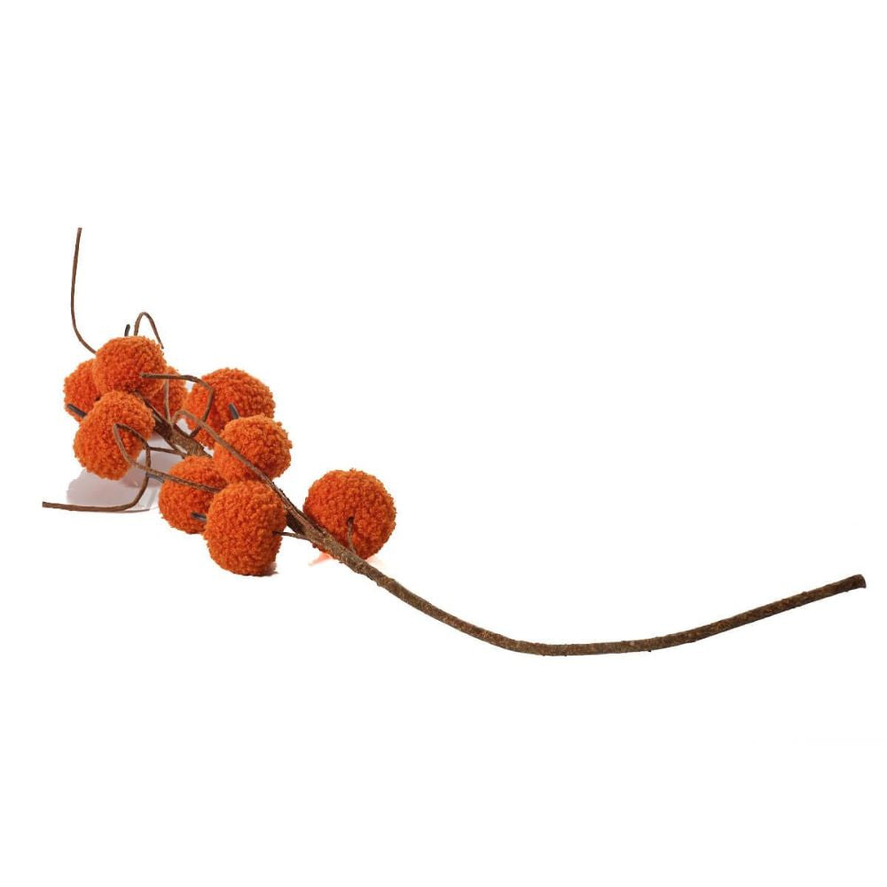 Richard Langs 71cm Burnt Orange Shearling Fabric Pumpkin Branch