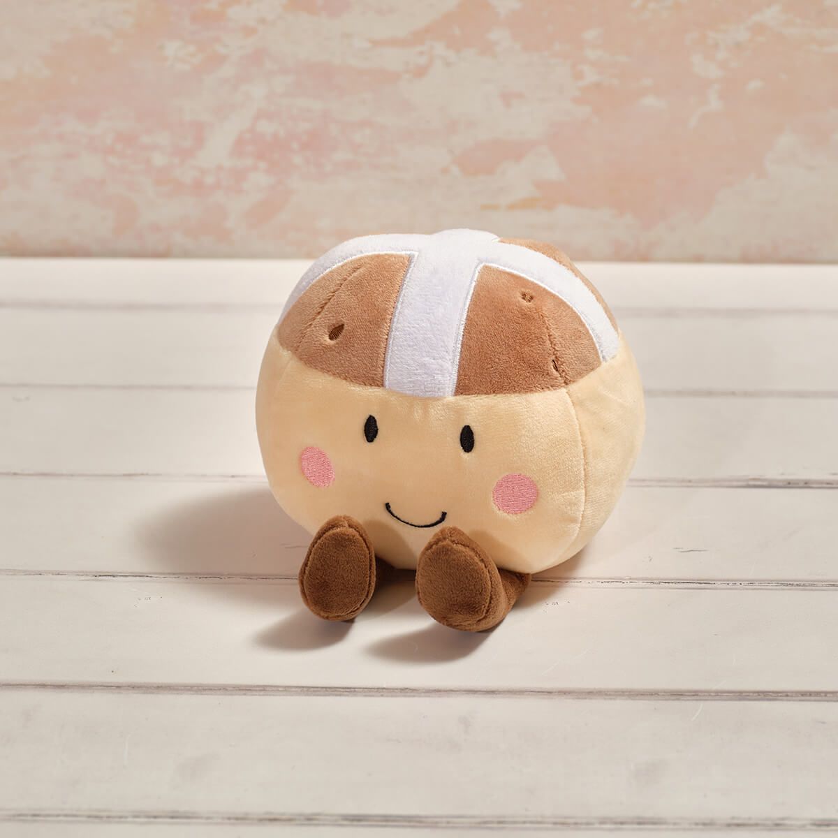 Richard Langs 9cm Foodie Hot Cross Bun Soft Plush Toy - Old Railway Line Garden Centre