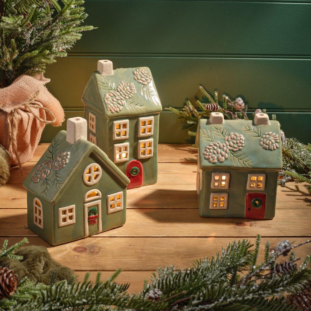 Richard Langs Christmas House Candle Holder (Choice of 3)