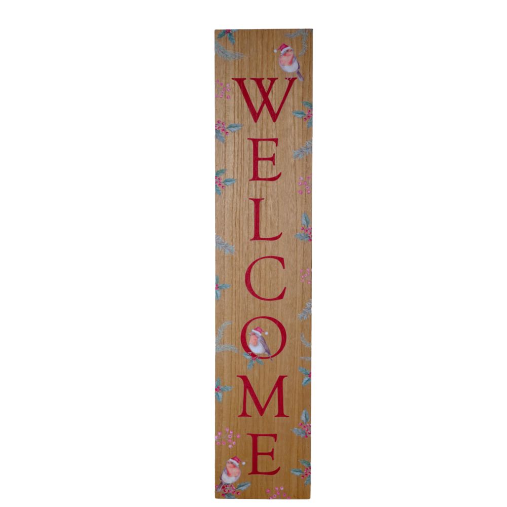 Richard Langs Christmas Welcome Sign, Wooden