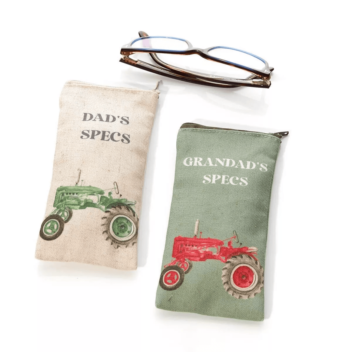 Richard Langs Fabric Grandad Farm Tractor Glasses Case, (Choice of 2) - Old Railway Line Garden Centre