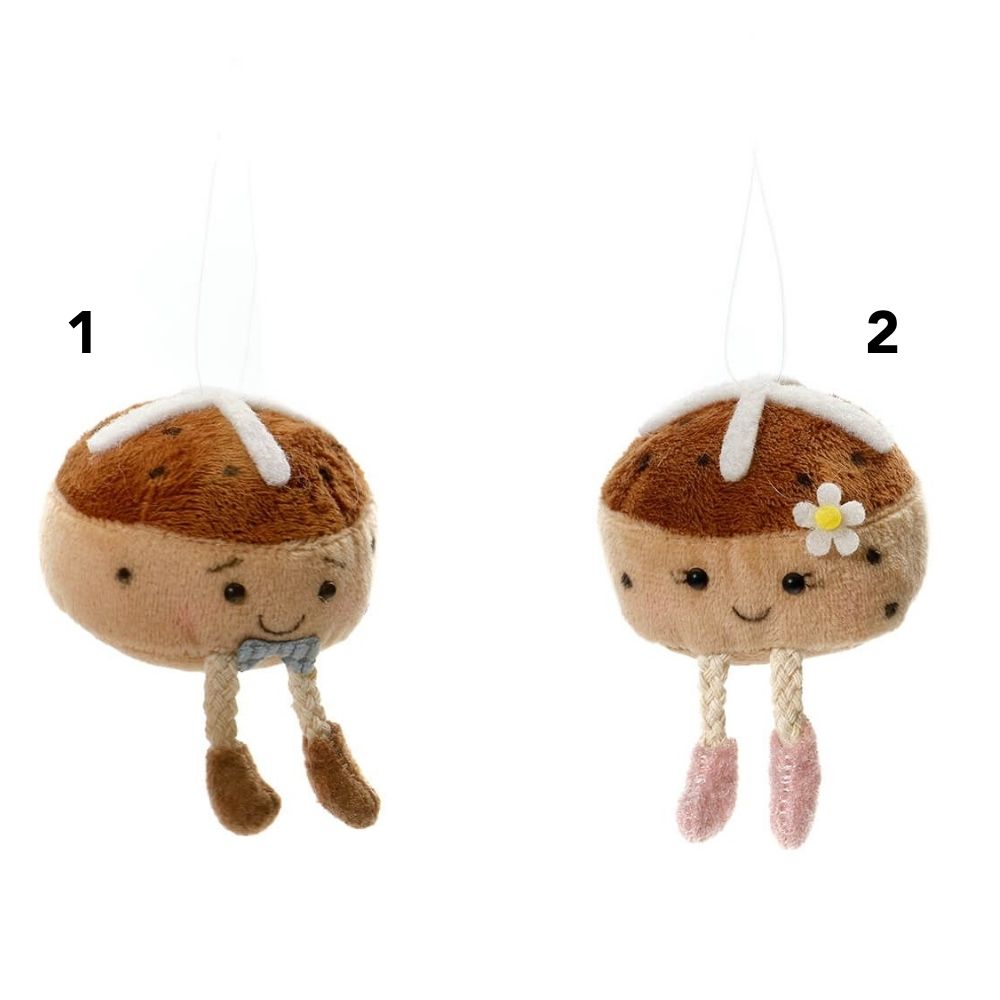 Richard Langs Hot Cross Bun Dangle Leg Hanging Decoration - (Choice of 2)