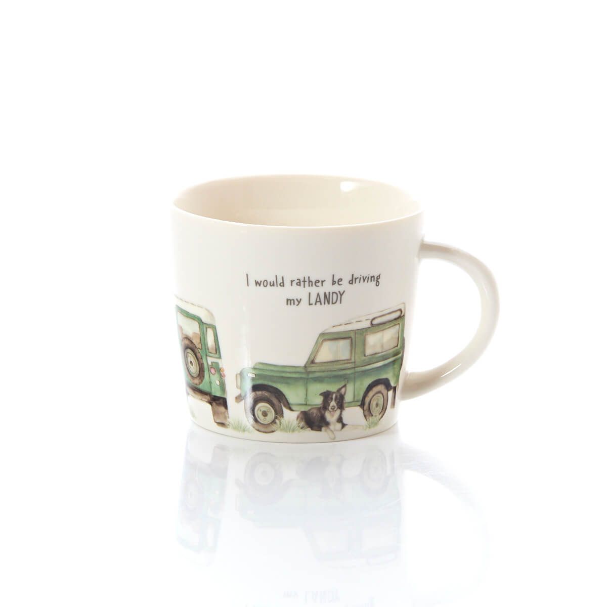Richard Langs 'I'd Rather Be Driving My Landy' Stoneware Mug - 7FL891 - Old Railway Line Garden Centre