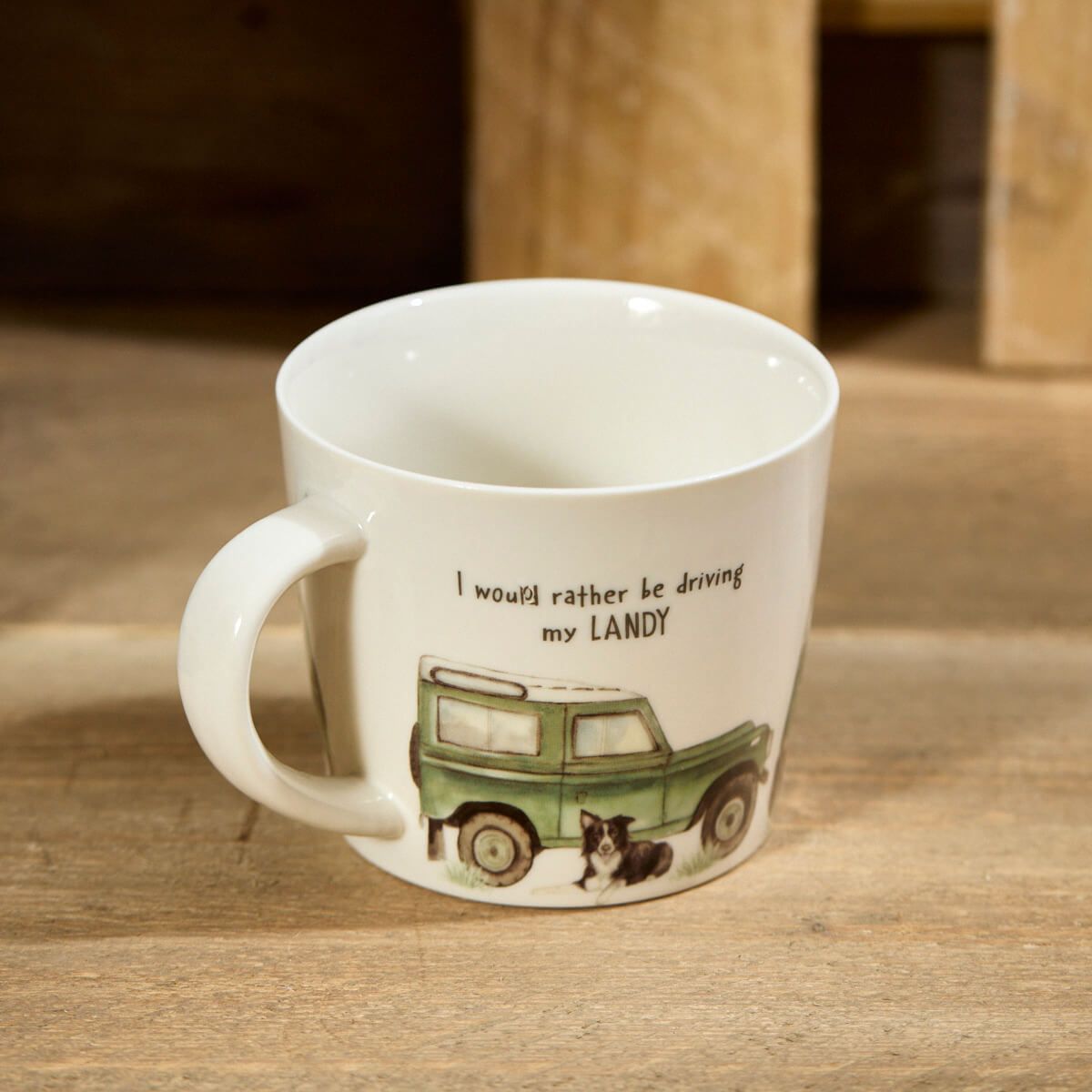 Richard Langs 'I'd Rather Be Driving My Landy' Stoneware Mug - 7FL891 - Old Railway Line Garden Centre