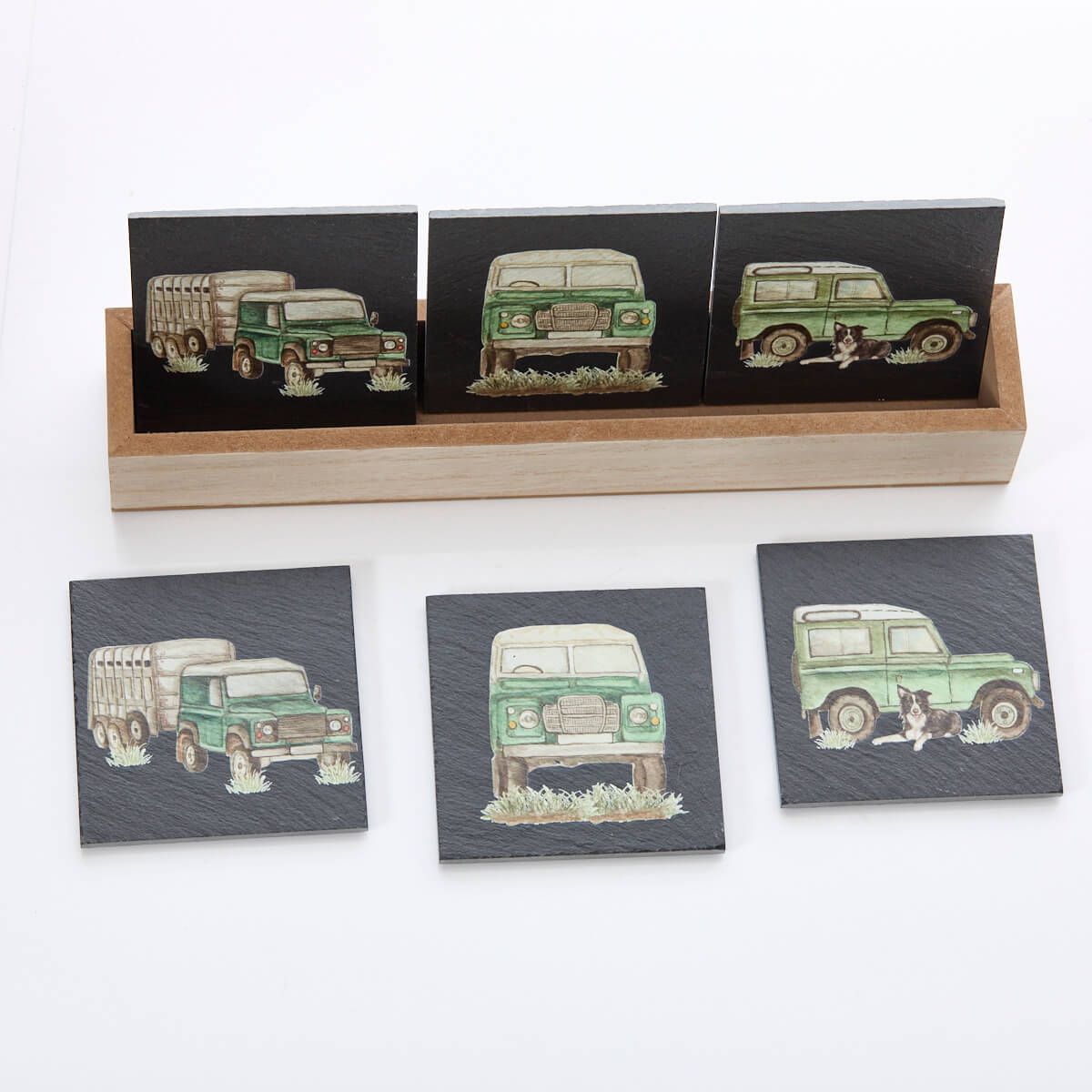 Richard Langs Landy Slate Coaster (Choice of 3) - 7FL871 - Old Railway Line Garden Centre