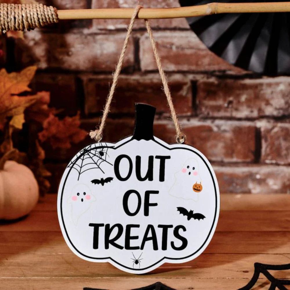 Richard Langs Spooktacular Reversible 'Trick or Treat' Wooden Hanger
