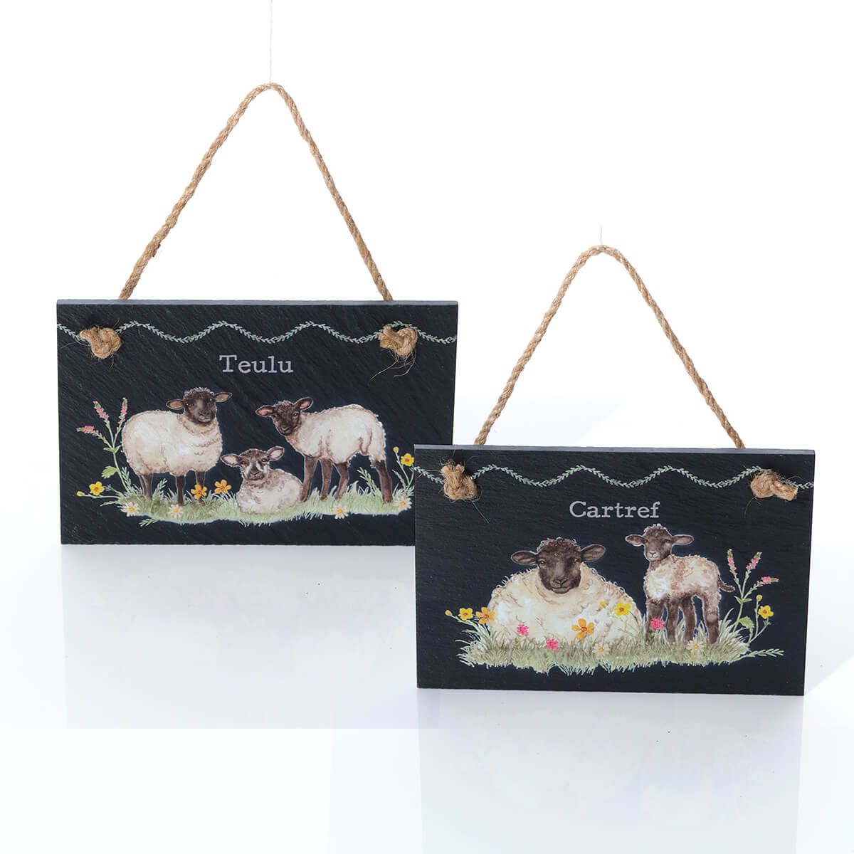 Richard Langs 15cm Welsh Sheep Slate Plaque (Choice of 2)