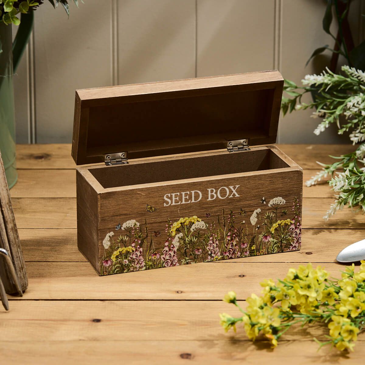 Richard Langs Wildflower Wooden Seed Box - 8WF502 - Old Railway Line Garden Centre