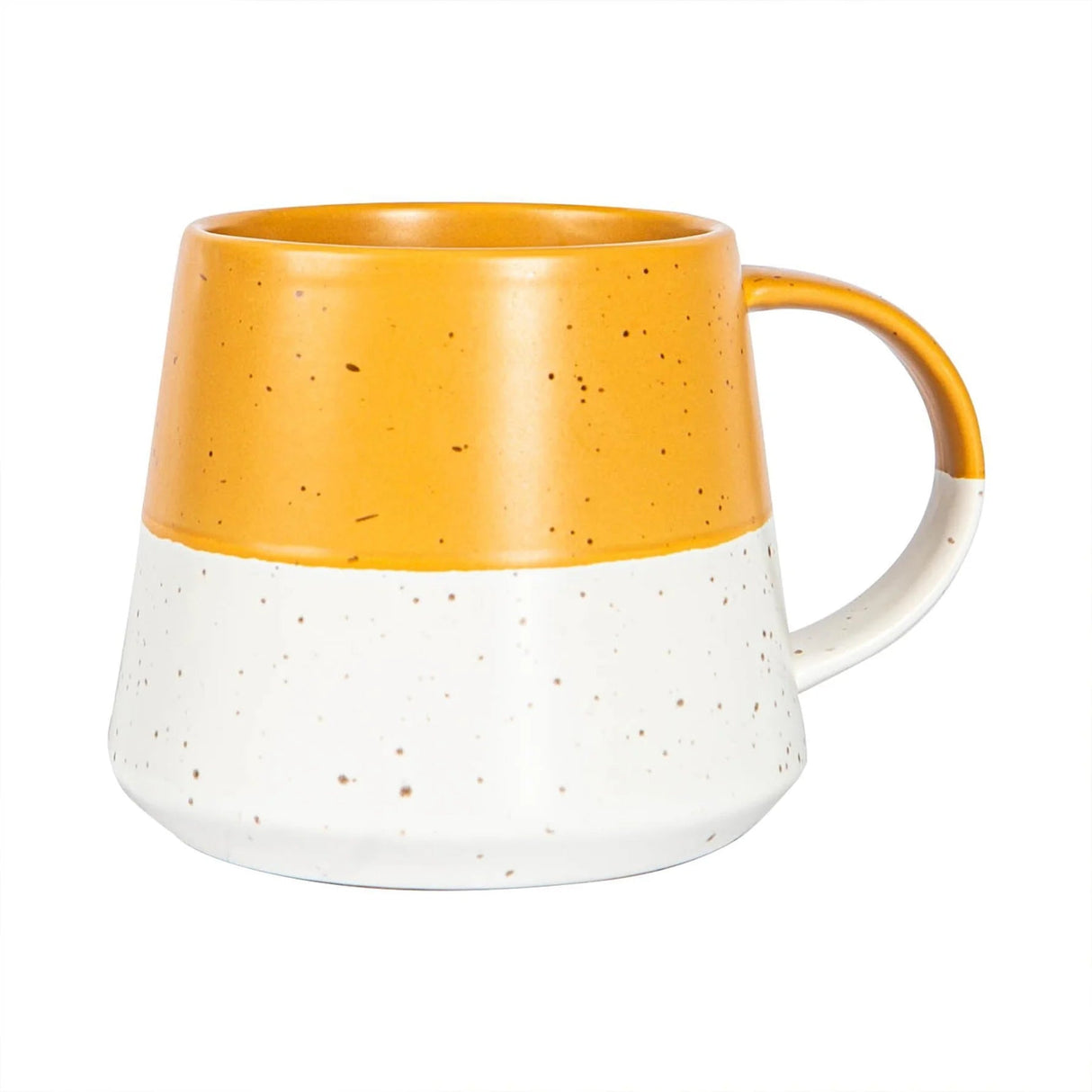 Rinkit 370ml Flecked Belly Mug - Mustard - Old Railway Line Garden Centre