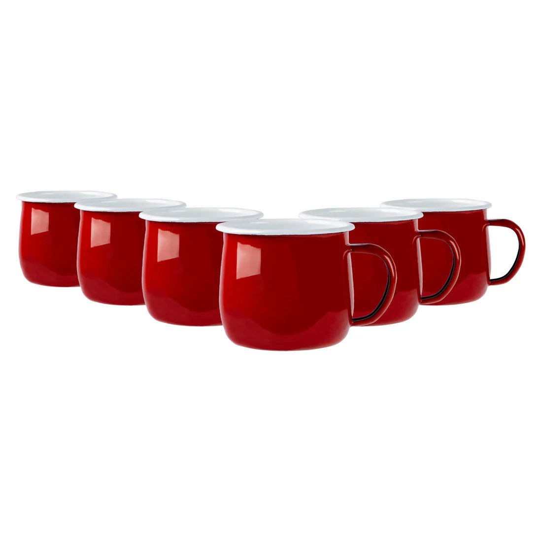 Rinkit 375ml Red Argon Enamel Belly Mug - Old Railway Line Garden Centre