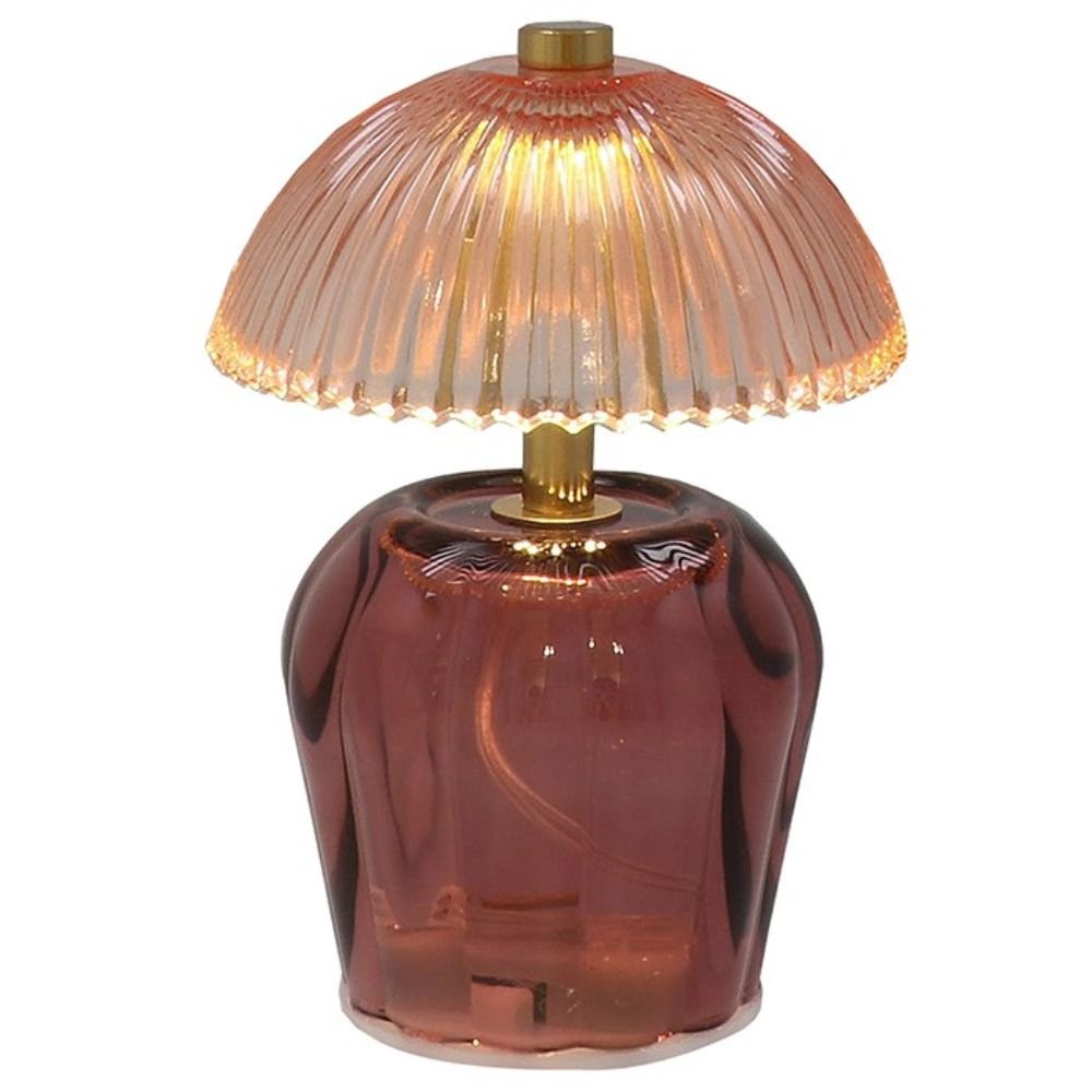 Ritzy 14.5cm Glass LED Lamp - Purple - Old Railway Line Garden Centre