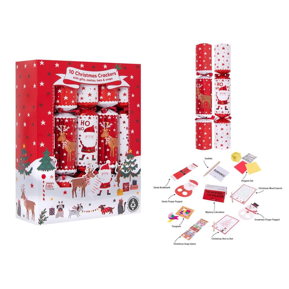 RSW 10 Family Santa & Yelpers 12" Christmas Crackers