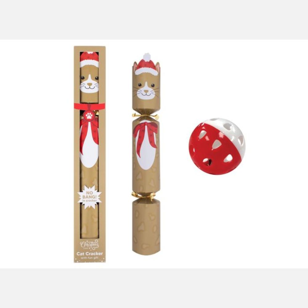 RSW 14" Gold Pet Cat Christmas Cracker