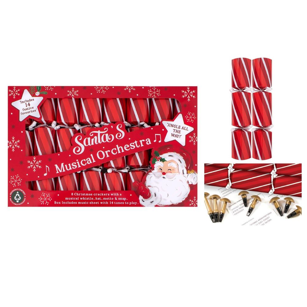 RSW 8 Musical Whistle 9.5" Christmas Crackers