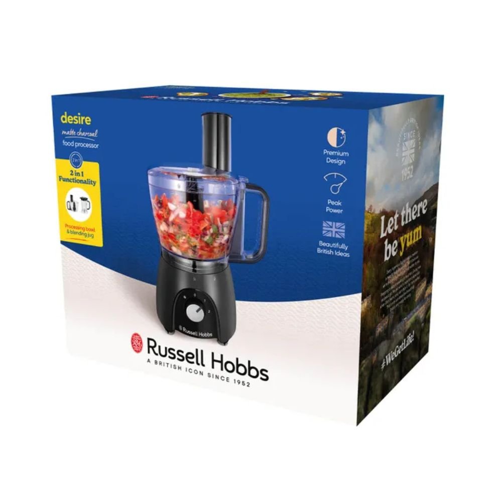 Russell Hobbs Desire Food Processor - Matte Charcoal - Old Railway Line Garden Centre