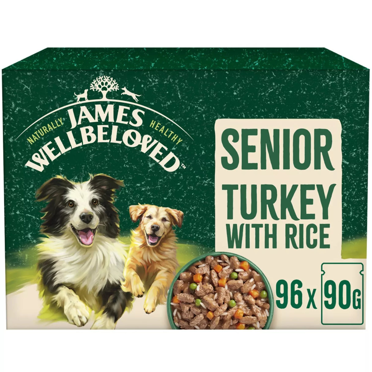 James Wellbeloved 90g Senior Wet Dog Food Turkey in Gravy Pouch 12pk