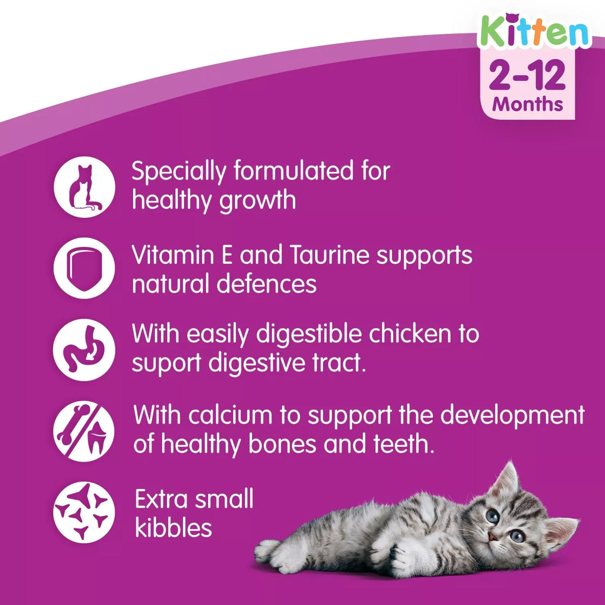 Whiskas 7kg Kitten & Junior Complete Dry Cat Food