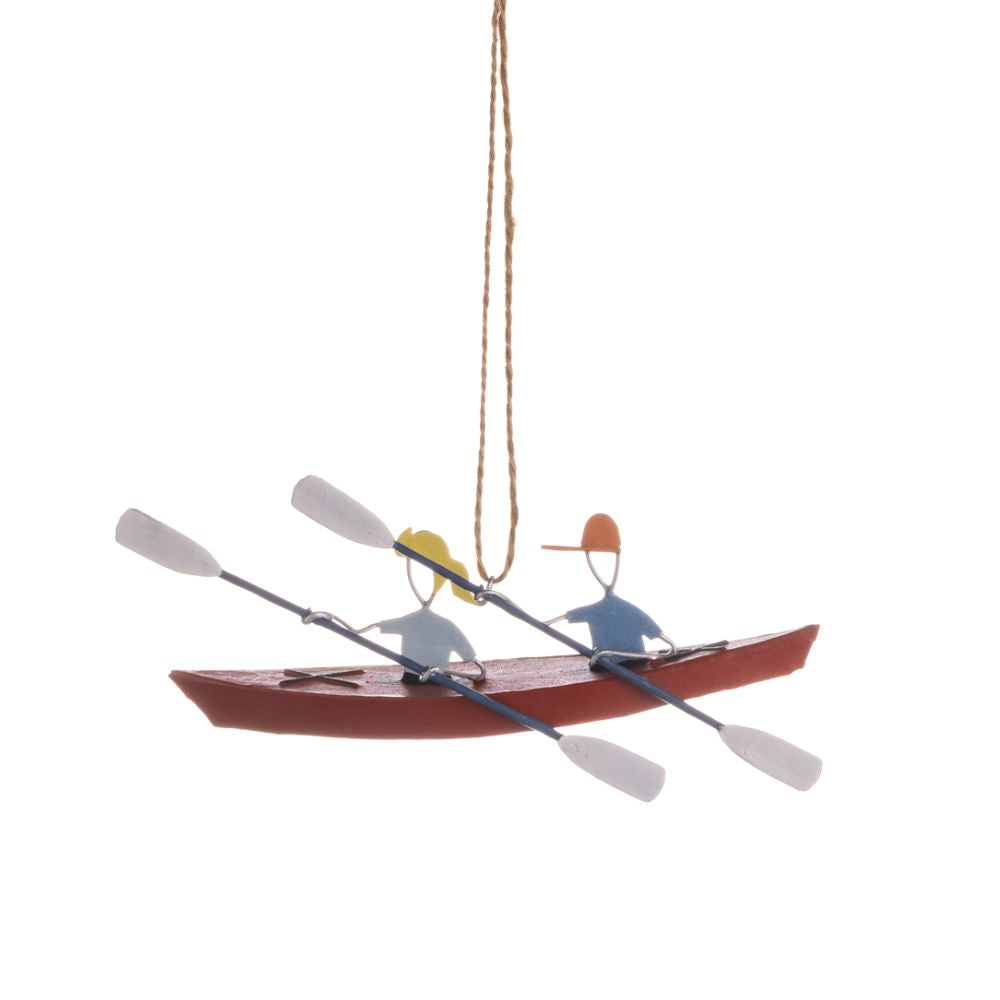 Shoeless Joe Double Kayak Metal Hanging Decoration