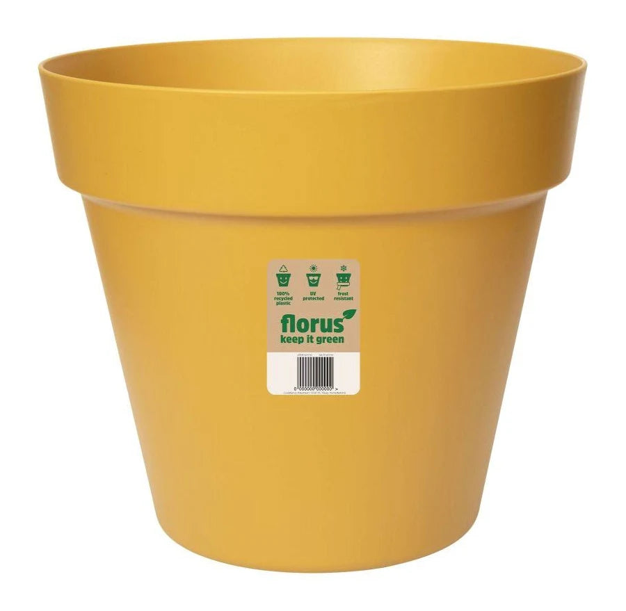 Elho 18cm Florus Paris Flowerpot Plant Pot - Mustard