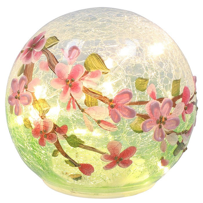 Shudehill 12cm Crackle LED Ball Blossom