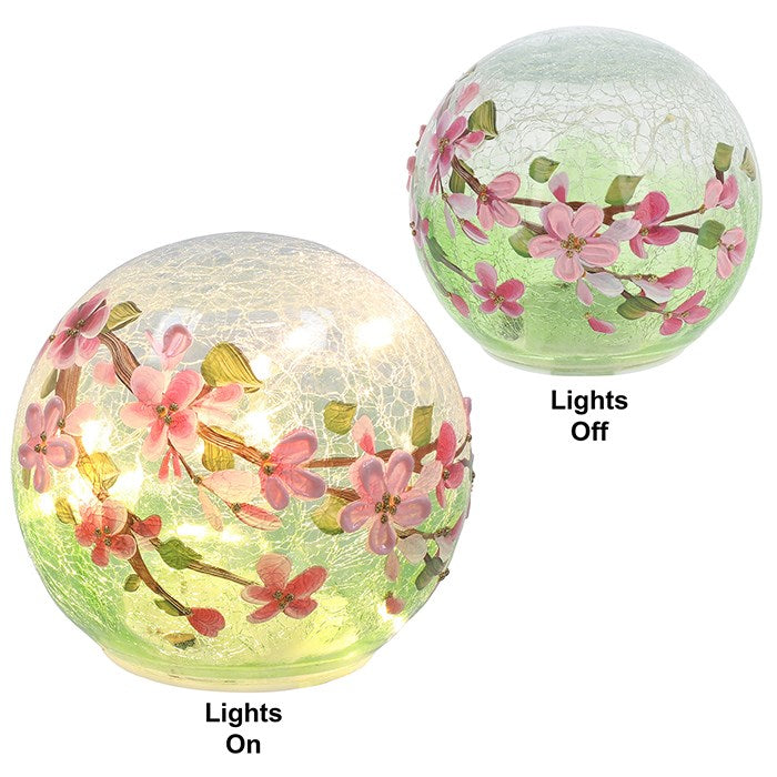 Shudehill 12cm Crackle LED Ball Blossom