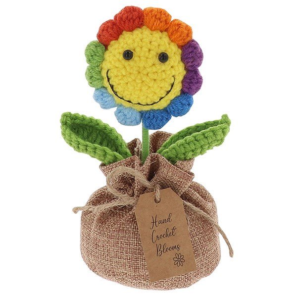 Shudehill 16cm Crochet Sunflower in Sack (Choice of 3) - Old Railway Line Garden Centre