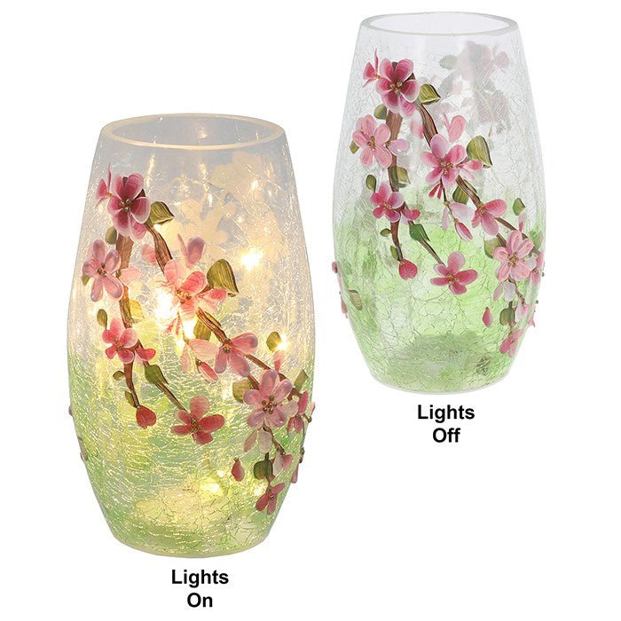 Shudehill 21cm Crackle Blossom LED Tube - Old Railway Line Garden Centre
