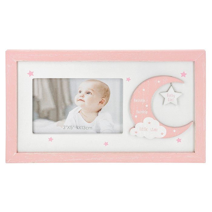 Shudehill 27cm Moonlight Baby Girl Frame - Old Railway Line Garden Centre