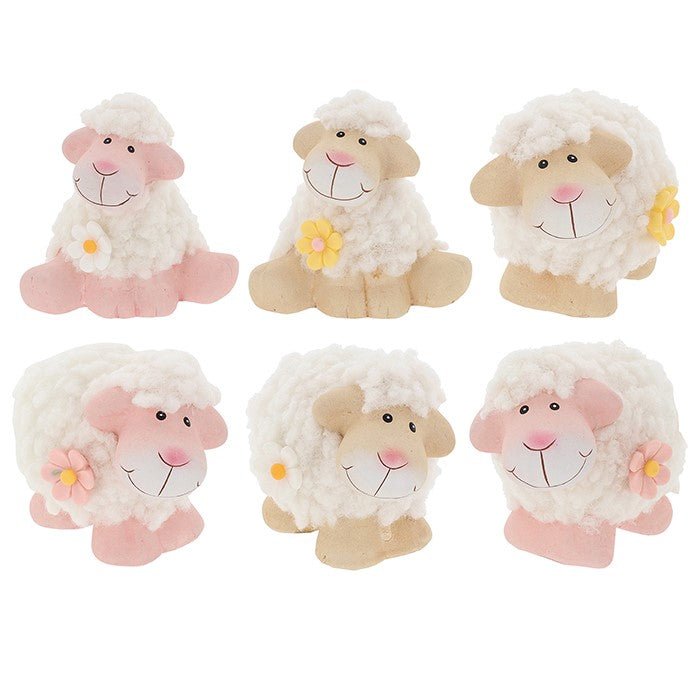 Shudehill 9cm Flower Sheep Posing (Choice of 6) - Old Railway Line Garden Centre