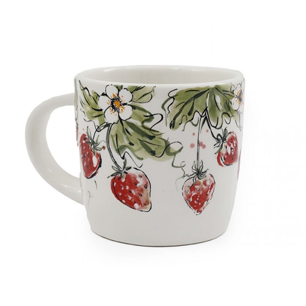 Sifcon 13.7cm Strawberry Print Mug - Old Railway Line Garden Centre