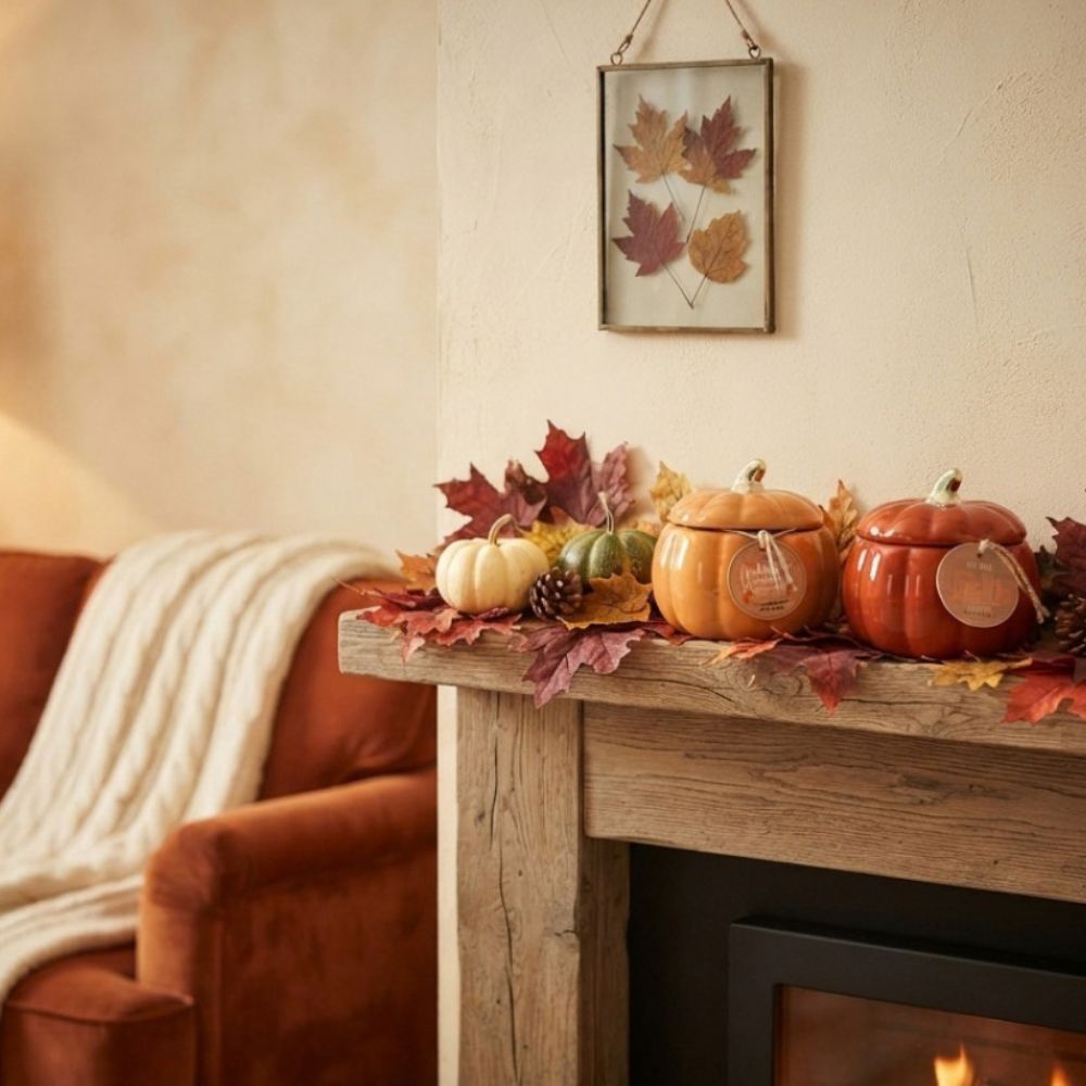 Sifcon 13cm Autumn Pumpkin Candle Pot