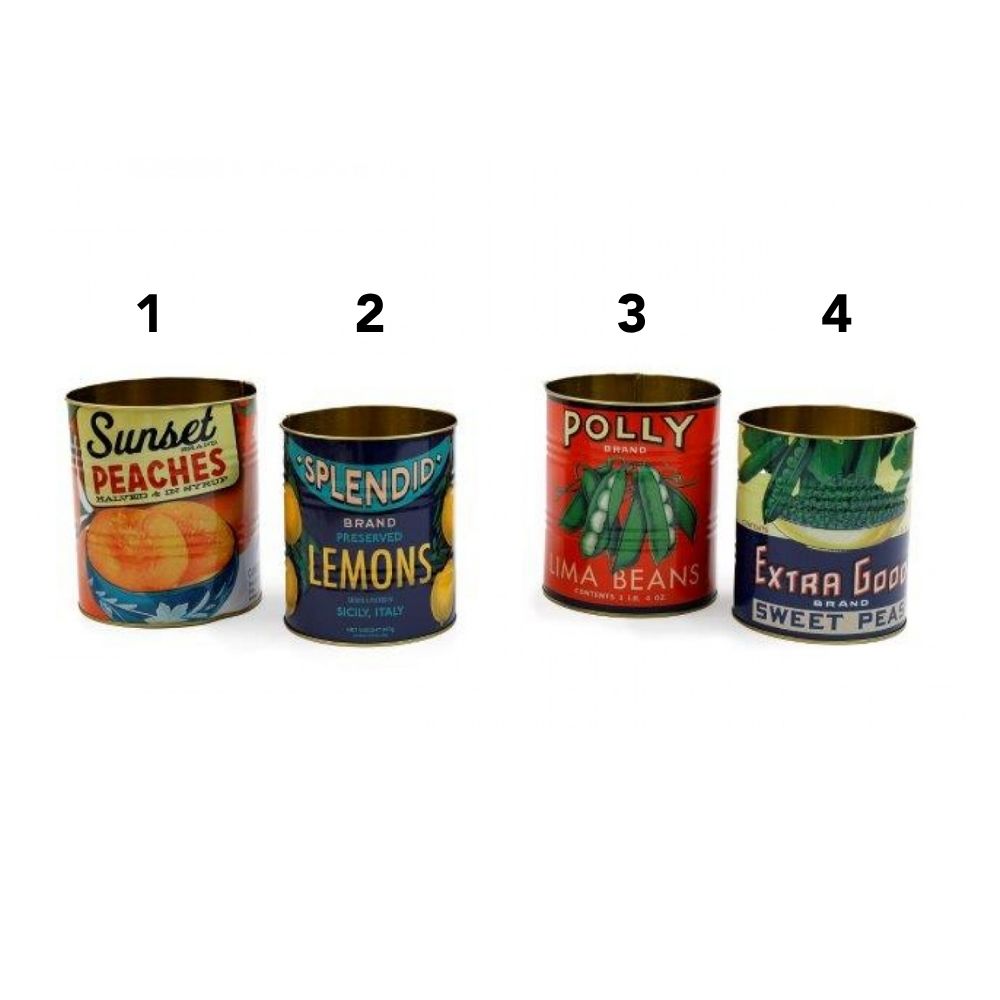 Sifcon 13cm Peas & Fruit Tins Ornament - (Choice of 4)