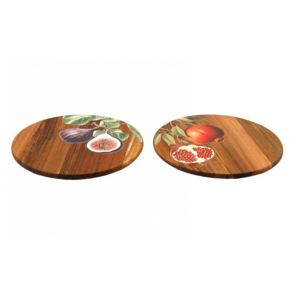 Sifcon 35cm Cosy Home Fruit Wooden Lazy Susan