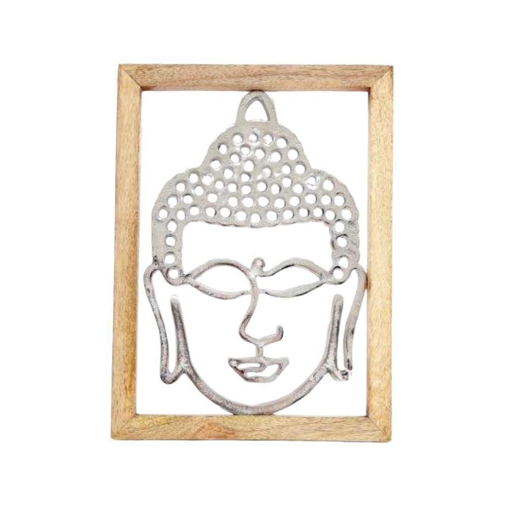 Sifcon 39cm Silver Buddha In Frame - Large